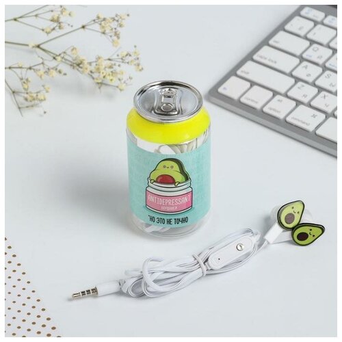 Наушники вакуумные с микрофоном в банке Antidepressant 9 х 5 см 39000₽