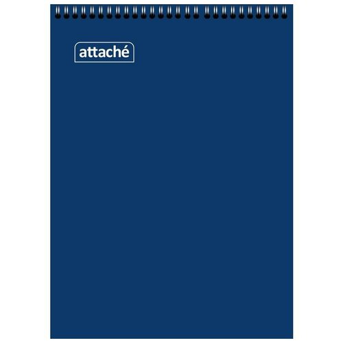 Блокнот Attache 650134 А5, 60 листов, синий блокнот на спирали а5 60л attache синий блок 60г обложка 215г 2 шт