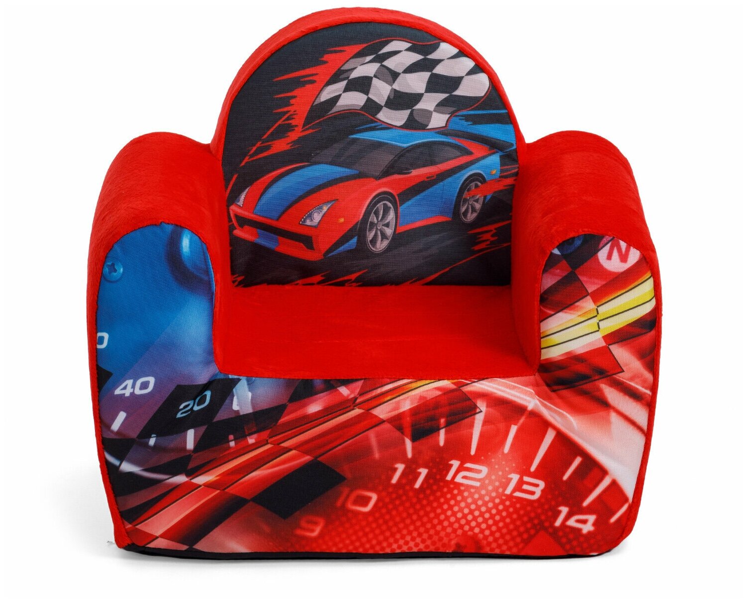 фото Кресло мягкое Тутси "Скорость" (красный, модель "Детство")