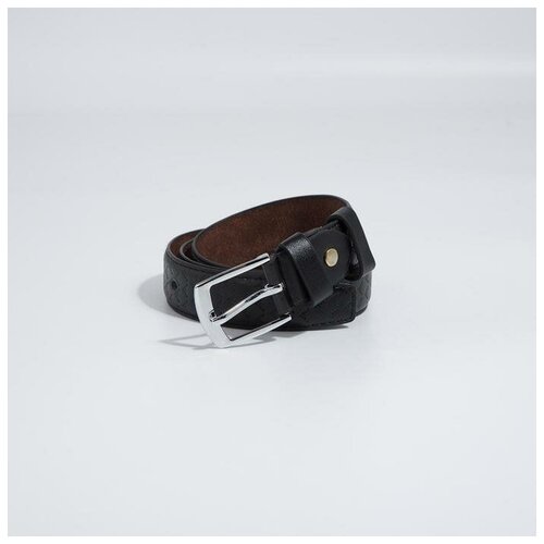 фото Ремень, ширина 2.8 см, винт, пряжка металл, цвет чёрный