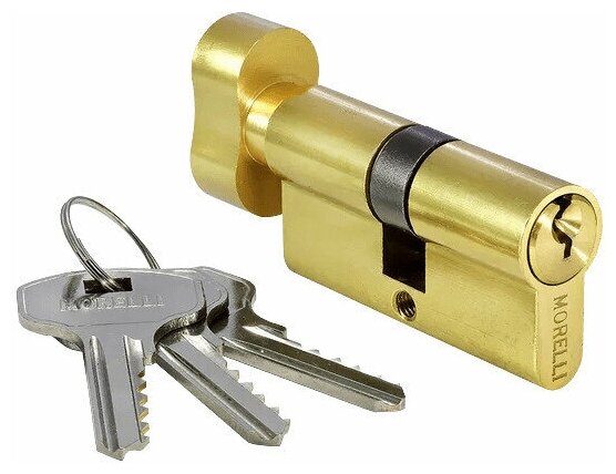 Ключевой цилиндр MORELLI (Морелли) ключ/вертушка 50CK PG Цвет - Золото