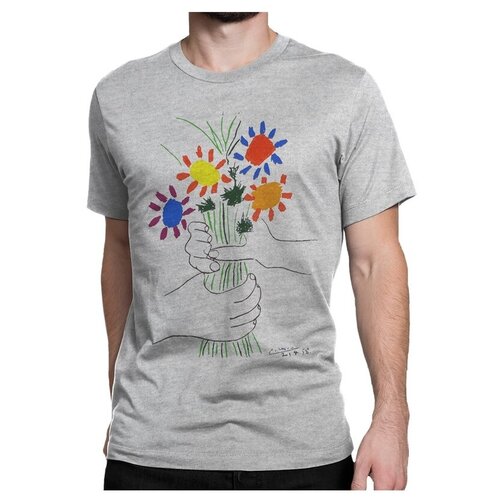 фото Футболка dream shirts пикассо букет цветов размер xs, белый