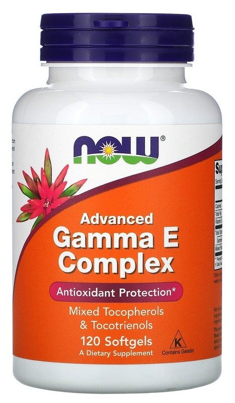 Капсулы NOW Advanced Gamma E Complex, 210 г, 120 шт.