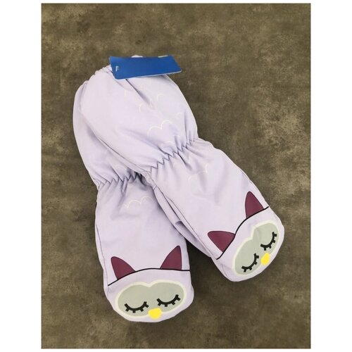 Варежки CAST-TEX для девочек зимние, размер 2, фиолетовый