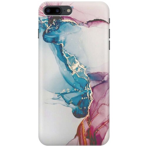фото Re:paчехол - накладка artcolor для apple iphone 8 plus / 7 plus с принтом "сине-розовый мрамор"