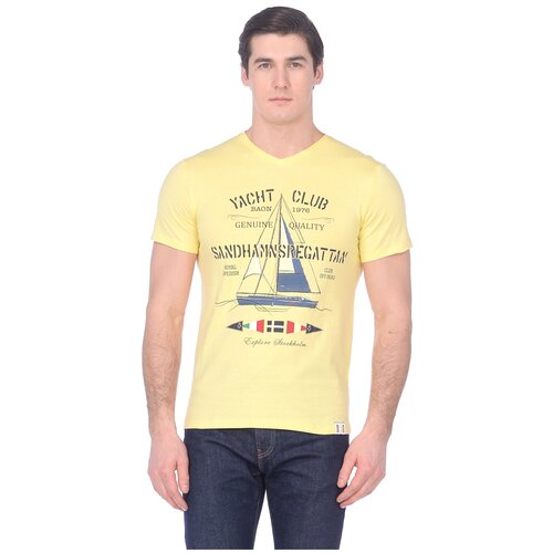 фото Футболка кор. рук. baon футболка с красочным принтом baon, размер: s, желтый