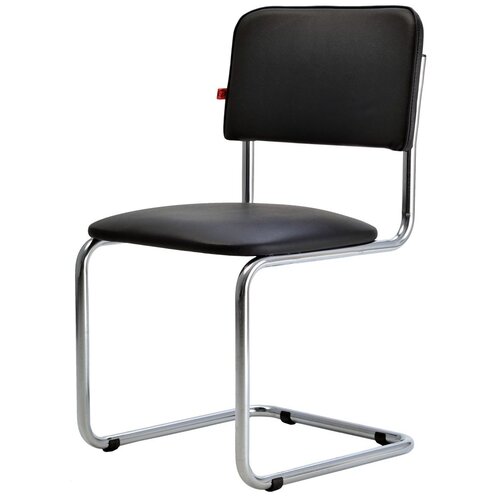 Стул ФАБРИКАНТ Сильвия, металл/искусственная кожа, цвет: черный/хром