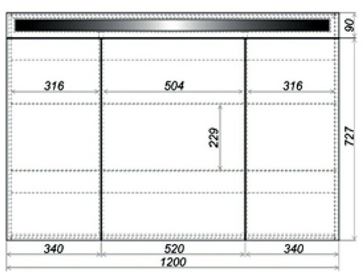 Зеркальный шкаф Dreja Uni 120 (99.9013)