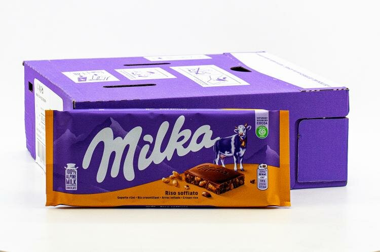 Молочный шоколад Milka Воздушный Рис 100 г Упаковка 20 шт