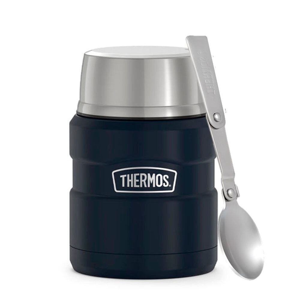 Термос для еды Thermos с ложкой SK3000 MMB 0,47 литра, темно-синий