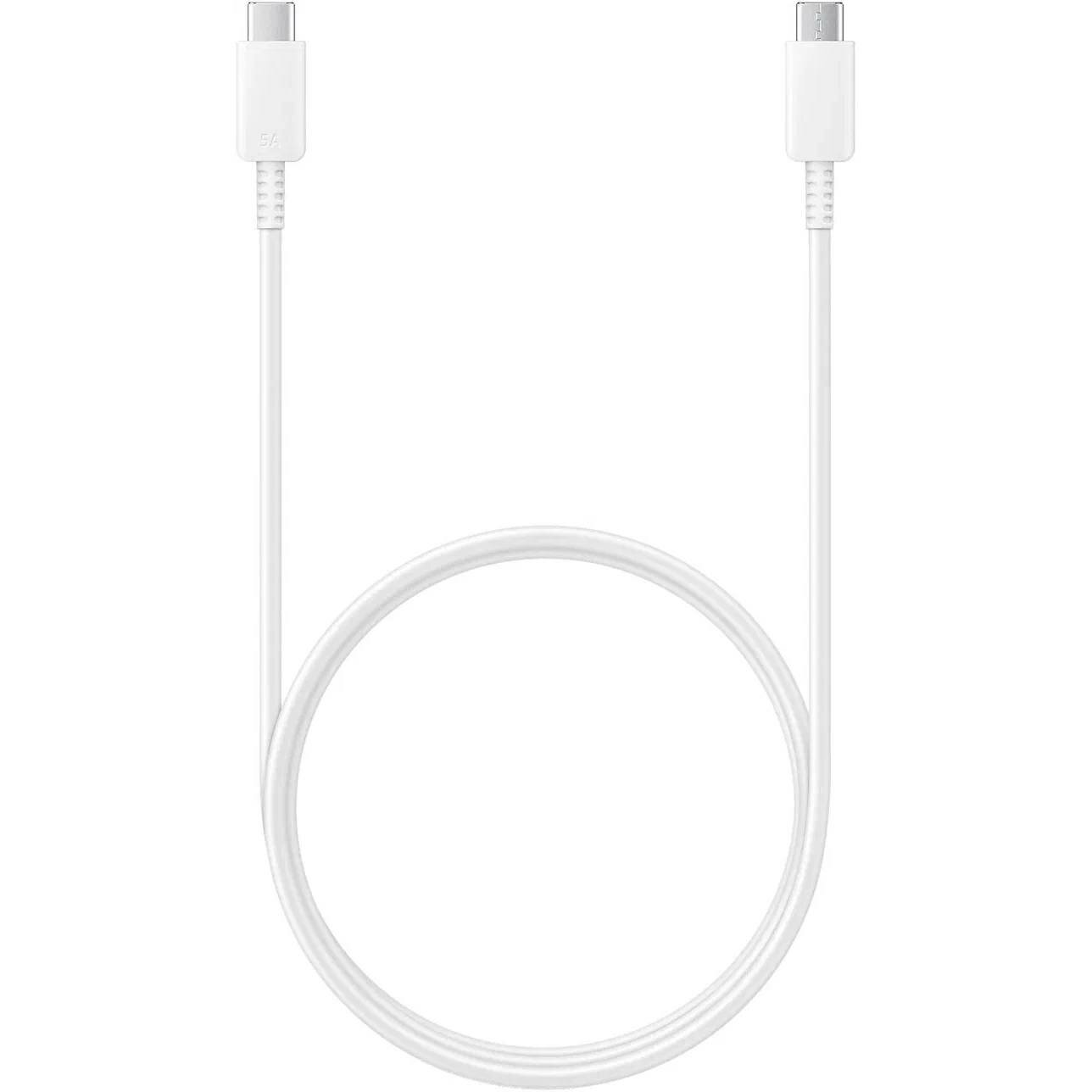 Зарядное устройство Samsung Cable USB-C на USB-C, 5А, 1м, белый