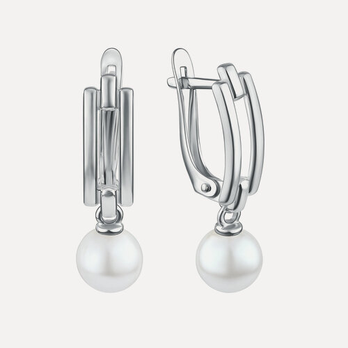 Изображение товара Серьги, серебро, 925 проба, родирование, жемчуг