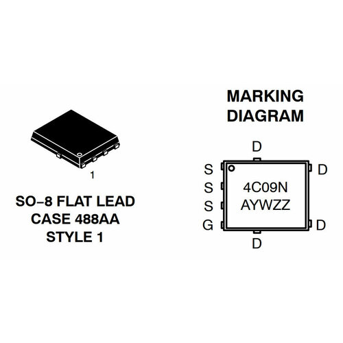 Микросхема NTMFS4C09NBT1G N-Channel MOSFET 30V 52A SO8FL