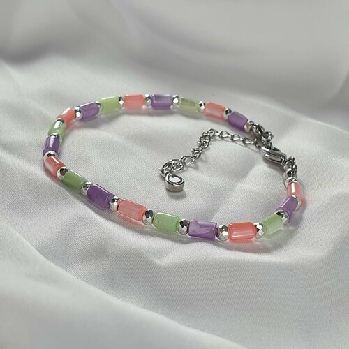 Браслет Жемчужина Юга, гематит, перламутр, размер 17 см, мультиколор