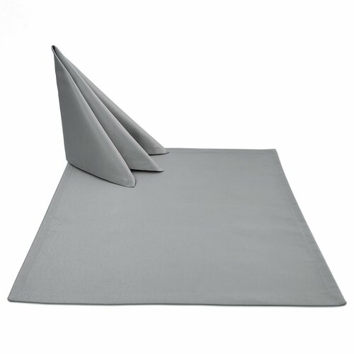 Набор салфеток 35x35 см. 4 шт. цвет серый без рисунка