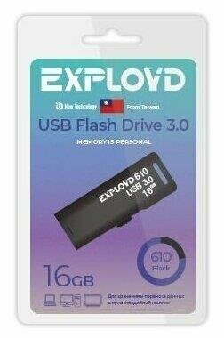 USB флэш-накопитель (EXPLOYD EX-16GB-610-Black USB 3.0)