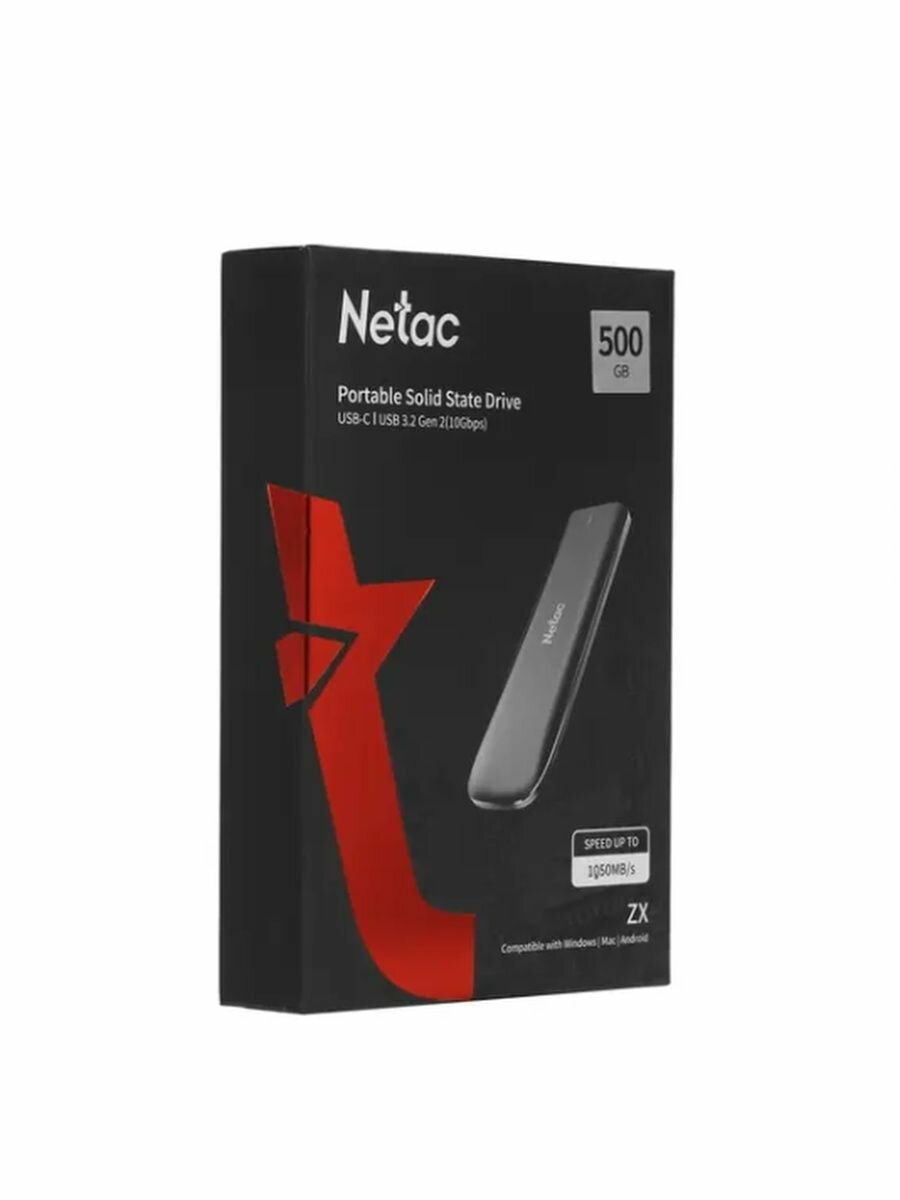 Внешний SSD Netac ZX 500Gb (NT01ZX-500G-32BK) - фото №12