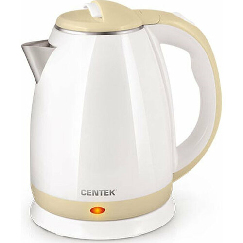 Электрический чайник Centek CT-1026, белый, темно-бежевый чайник centek ct 0020 beige