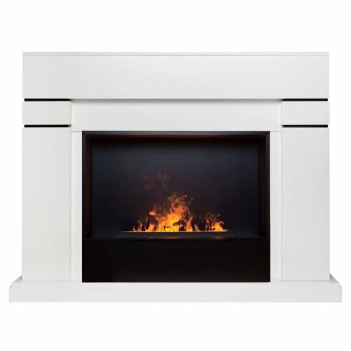 Камин RealFlame Lindelse 26 WT с очагом 3D Cassette 630 Black Panel