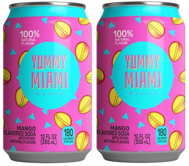 Газированный Напиток Yummy Miami Mango 2 шт по 355 мл, США