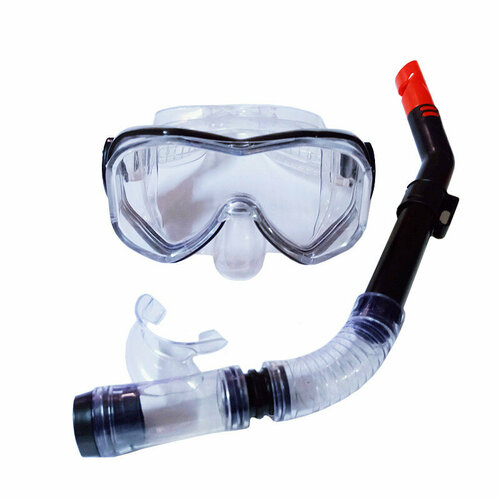 Набор для плавания взрослый E39248-4 маска+трубка, ПВХ, черный