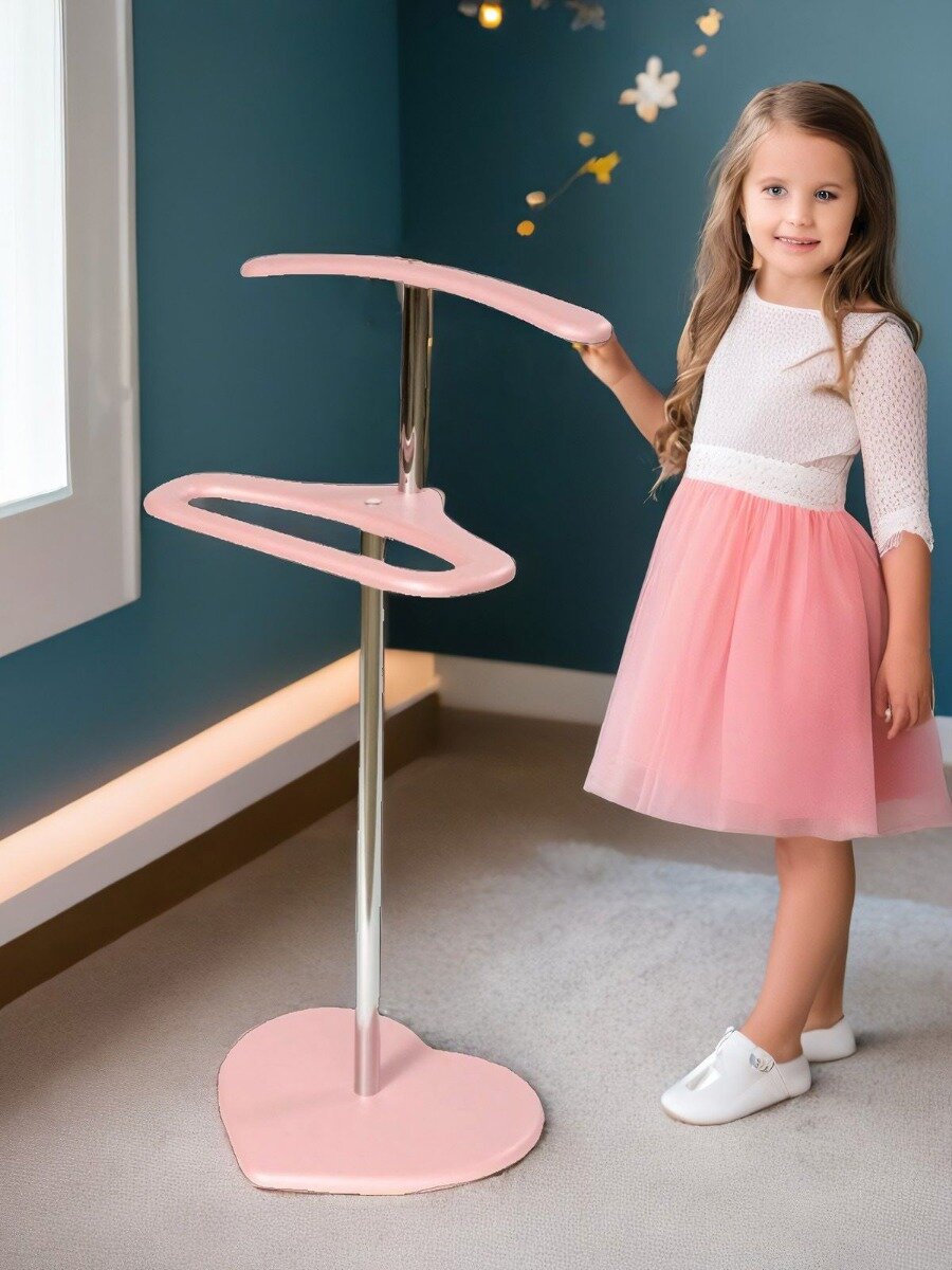 фото Вешалка напольная детская Пинки розовый