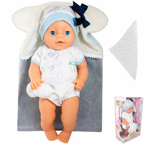 Кукла Пупс Yale Baby BL2340D-E 40 см. в одеяльце кукла yale baby yl2335j e