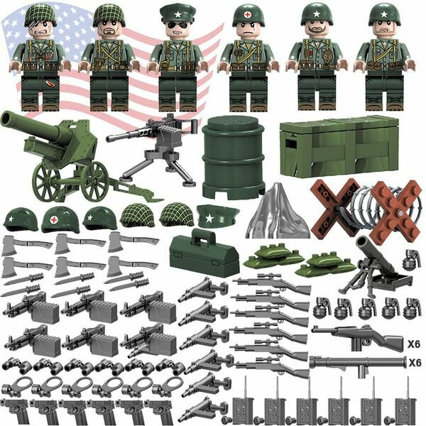 Лего солдаты Вторая Мировая Война / военные лего фигурки / набор минифигурок / конструктор армия / солдатики / военные человечки / спецназ