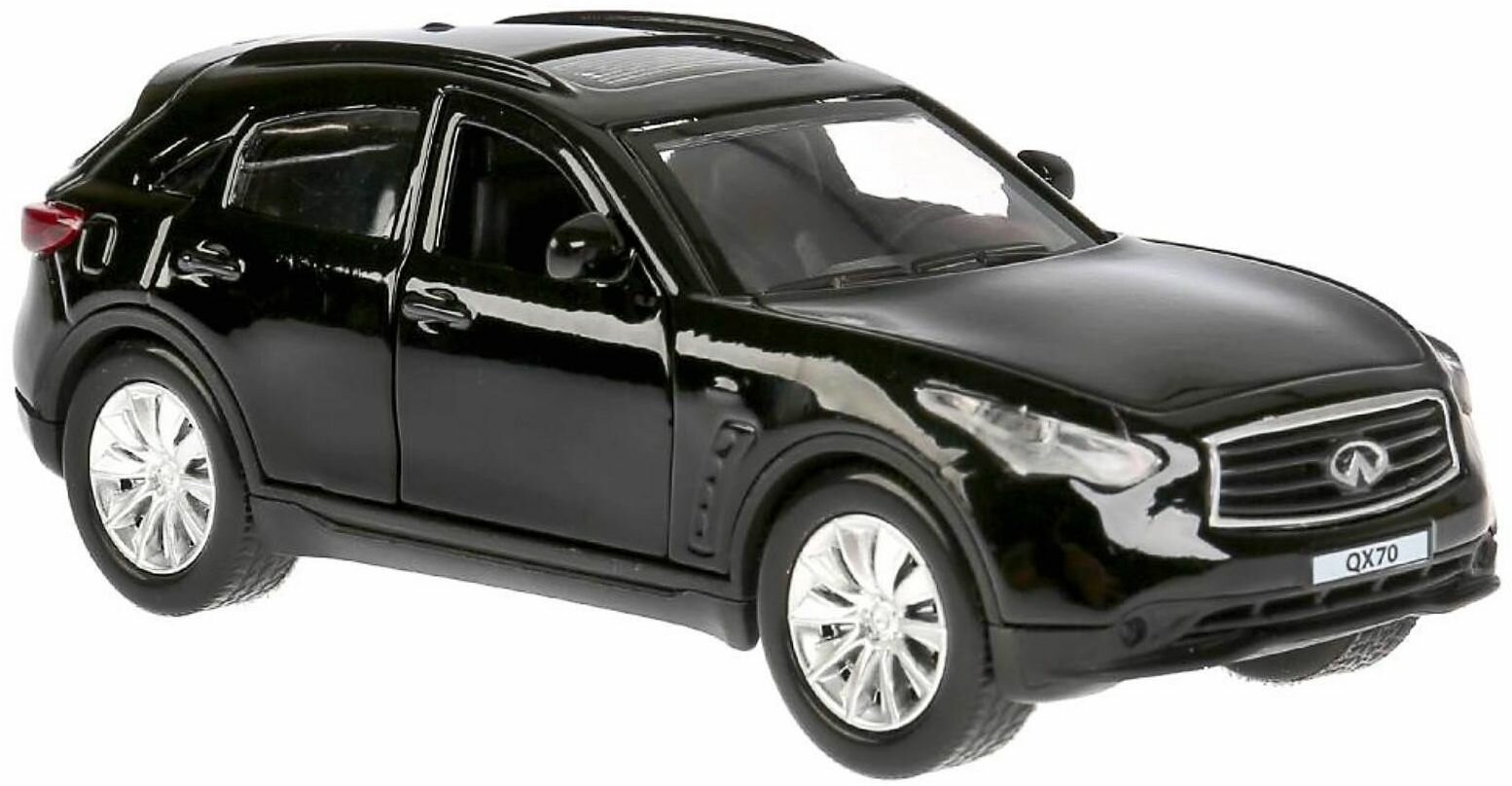 фото Машина металлическая "Infiniti Qx70" инерционная, 12 см, открываются двери и багажник, игрушечный транспорт, масштабная коллекционная модель, детская игрушка для песочницы и дома, цвет чёрный