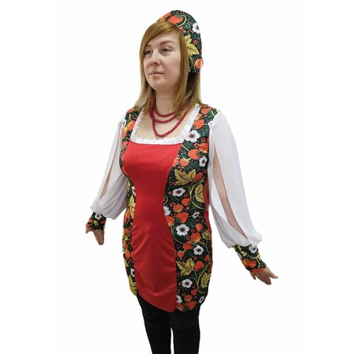Карнавальный костюм русский народный женский Хохлома русский народный костюм женский с кокошником хохлома
