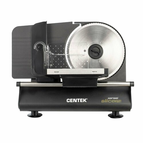 Ломтерезка Centek CT-1381 (черный) <150 Вт> толщина нарезки 3-20мм, съемная каретка, спец. держатель кофемолка centek ct 1359 сталь