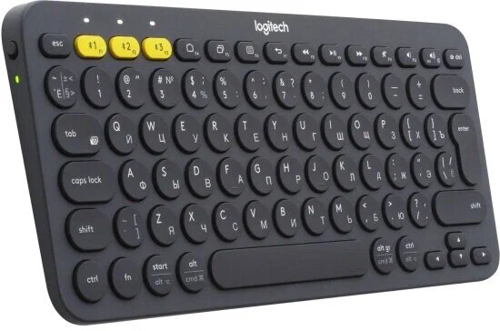 Беспроводная клавиатура Logitech K380 Multi-Device темно-серый, английская/русская (ANSI)