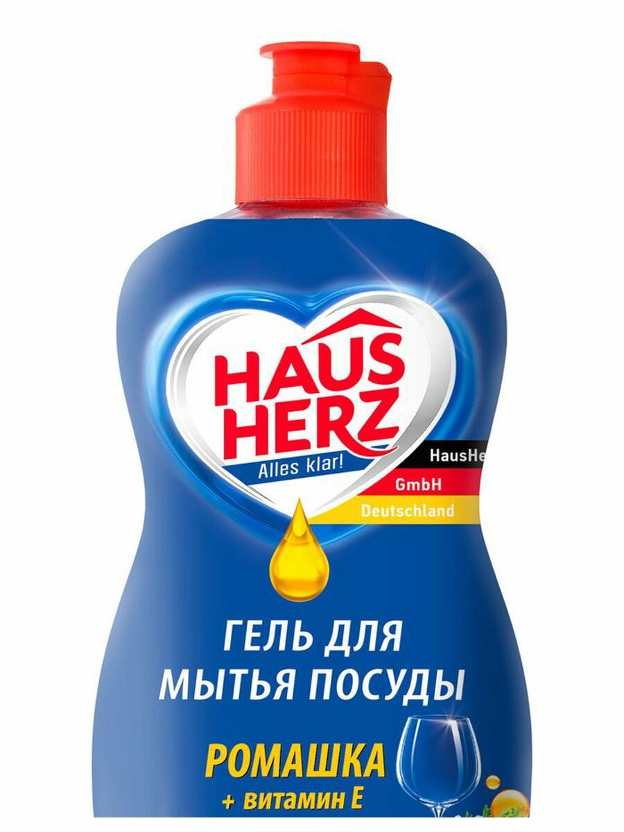 Средство для мытья посуды Haus Herz Ромашка и Витамин Е 450