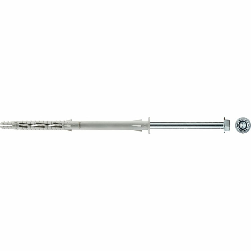 фасадный дюбель с шурупом шест.гол. с шлицем torx пресйба 8x140 (4 штуки)-пакет tecfi - фото №1