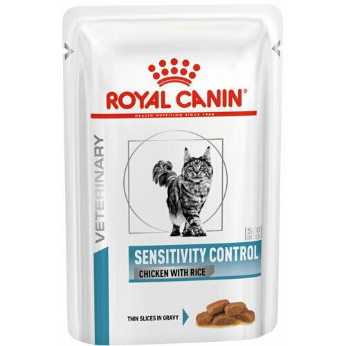 ROYAL CANIN 85гр Sensitivity Control при пищевой аллегии и непереносимости с курицей корм для кошек royal canin vet diet sensitivity control при пищевой аллергии цыплёнок рис пауч 85г
