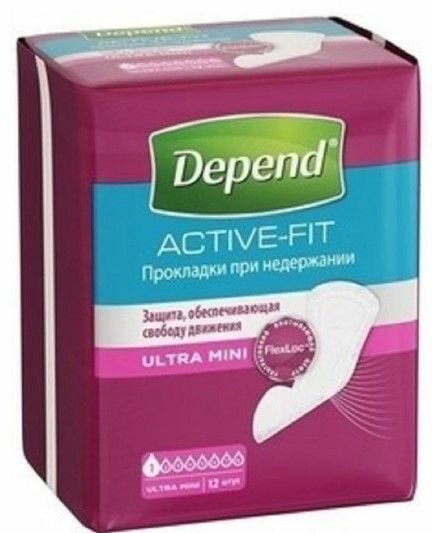 Набор из 3 штук Прокладки при недержании Depend мини 12шт