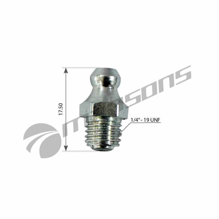 Масленка прямая 180 градусов 1/4"x19 UNF, 600.049, MANSONS