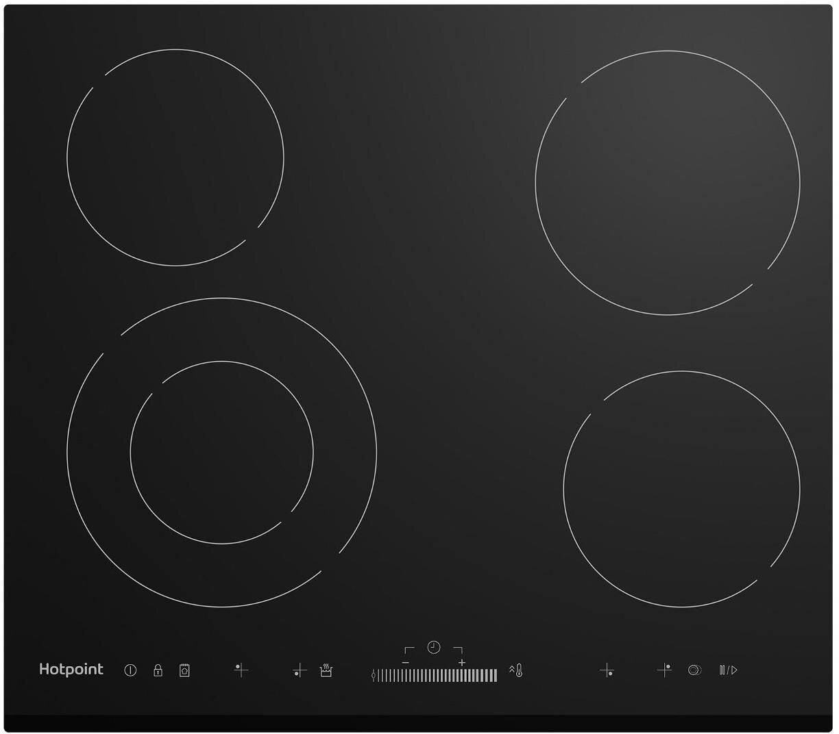 Электрическая варочная панель HOTPOINT HR 6T2 B, Hi-Light, черный