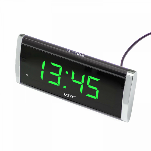 Часы-будильник VST 730-4 220В зелёные цифры
