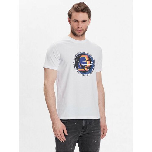 Футболка Karl Lagerfeld, размер S [INT], белый футболка uniqlo u crew neck short sleeved бежевый