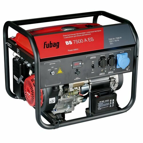 fubag генератор бензиновый fubag bs 6600 da es с электростартером и коннектором автоматики Бензиновый генератор с электростартером и коннектором автоматики FUBAG BS 7500 A ES Fubag