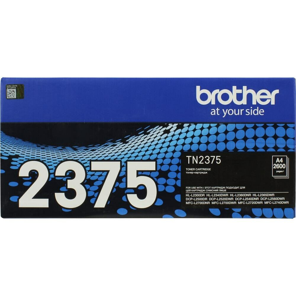 Картридж Brother TN-2375 (TN2375) для Brother HL-L2300/ DCP-L2500/ MFC-L2700, чёрный, 2600 страниц, оригинальный