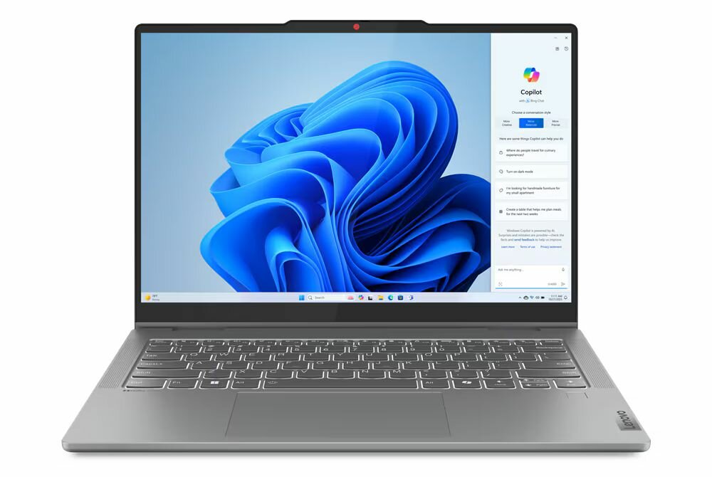 Ноутбук Lenovo IdeaPad 5 2-in-1 14AHP9 14" OLED, Ryzen 5 8645HS, 16GB, 512GB SSD, AMD Radeon, Без OC, grey (83DR005QRK)