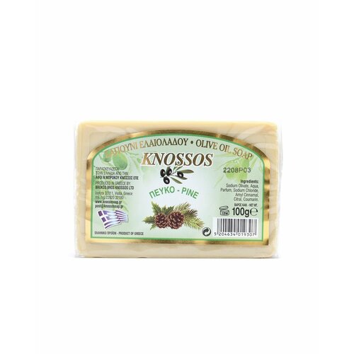 KNOSSOS (Греция) мыло оливковое сосна 100 гр, натуральное, кусковое