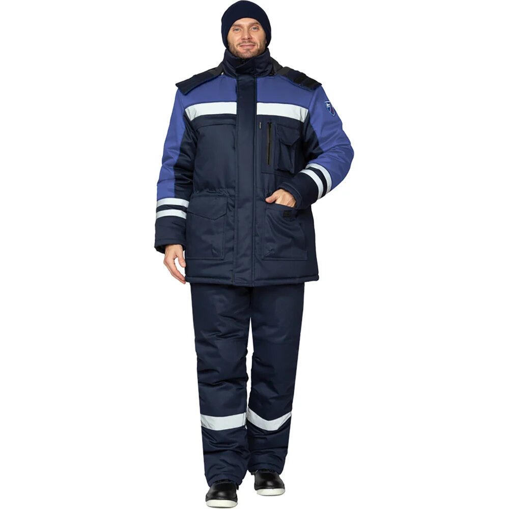 Куртка мужская утепленная Антистат т. синий/св. василек 52-54/170-176 Прабо 57939