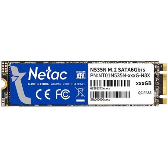 SSD диск Netac M.2 2280 256ГБ SATA (NT01N535N-256G-N8X)