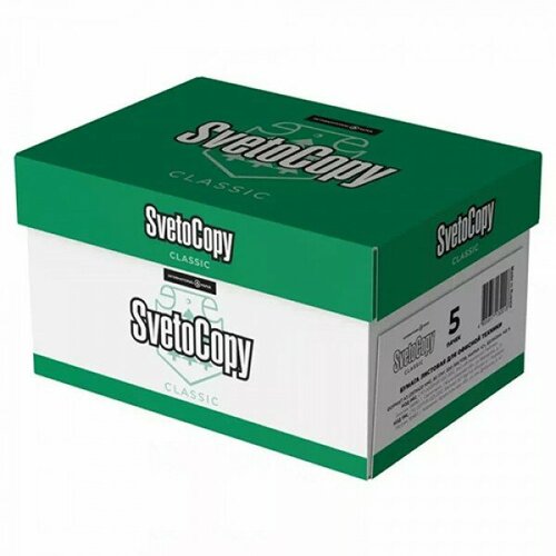 Бумага SvetoCopy A3 Classic 80 г/м², 500 л, 5 пачк, белая белый