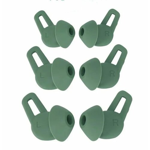 3 пары силиконовых амбушюров для наушников Huawei Freelace pro Зелёный 254₽