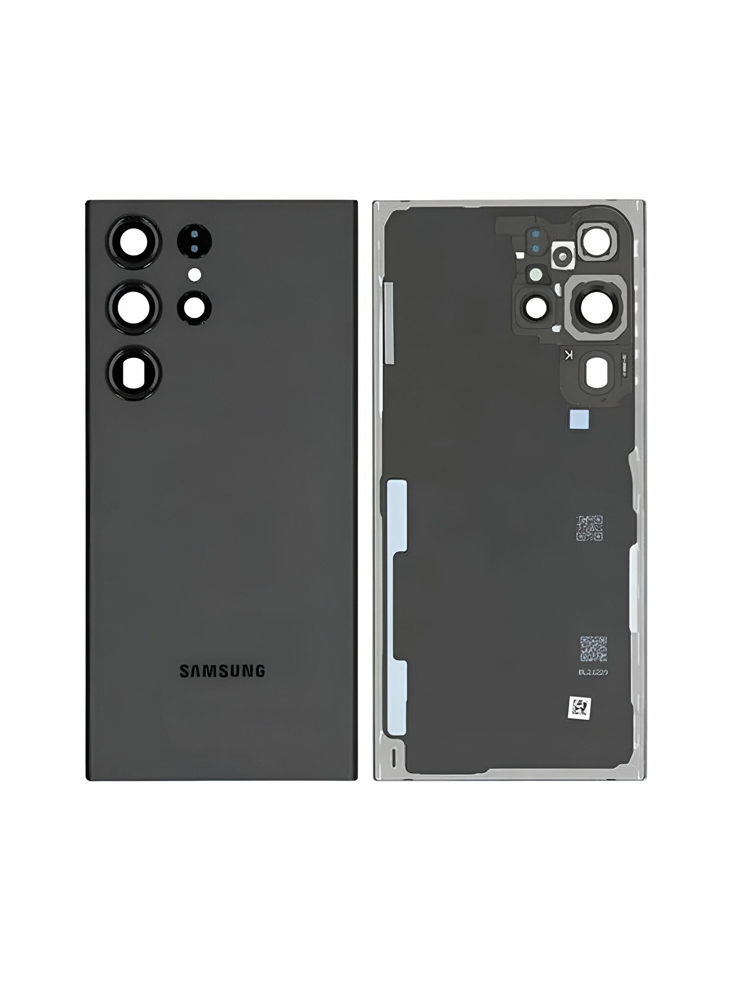 Оригинальная задняя крышка для Samsung Galaxy S23 Ultra Цвет: Черный со стеклом камеры (без CE)