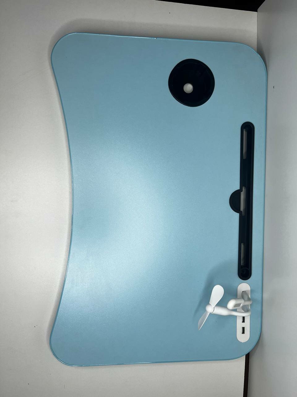 Стол для ноутбука и подготовки к урокам, с 4 USB-портами, мини-лампа + мини-вентилятор